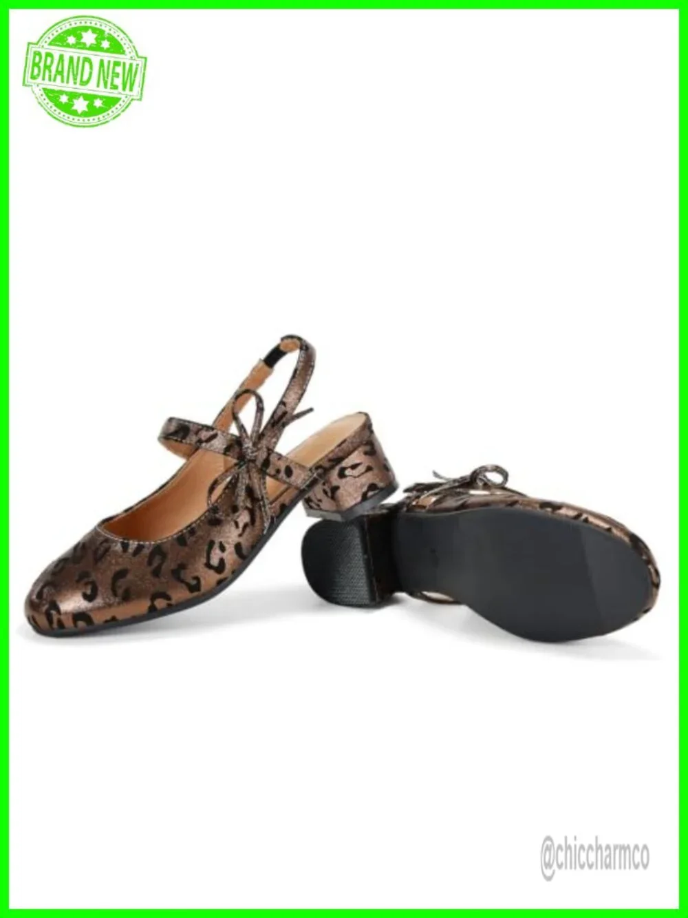 Girls Dress Shoes Low Heel Slingback Bow Pumps Faux Leather